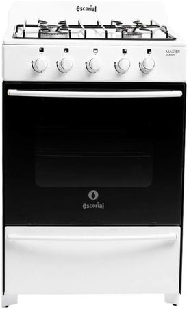 Cocina Escorial Gas Natural Master Classic 4 Hornallas 56 Cm Blanca
