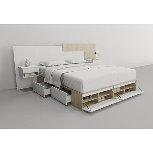 Box de Cama DS Home 2,00 m 4 Cajones 2 Puertas Olmo Everest 203x33x202 cm - Vista 7