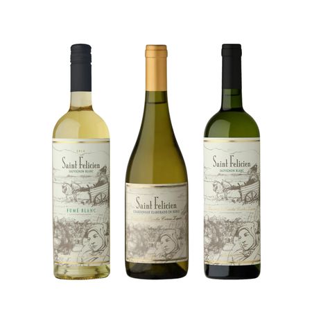 Set Vinos Blancos Saint Felicien Seleccion x 3 Con Estuche