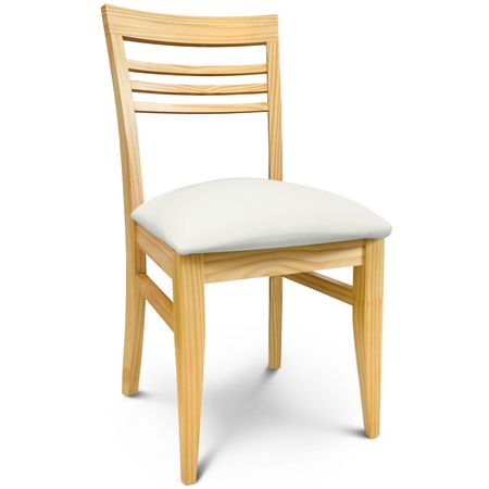 Silla de Comedor Murano Tapizado Inka Marfil lustre Natural Espacity