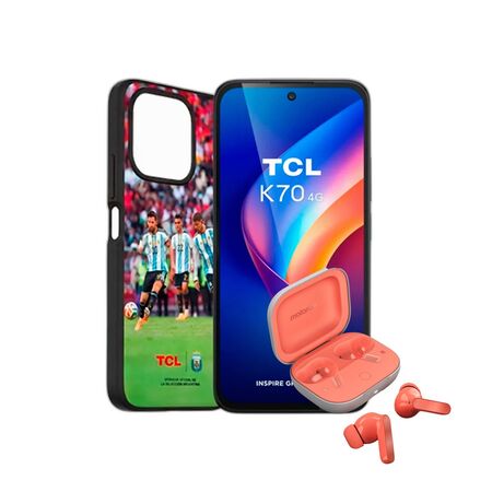Combo TCL K70 12GB+128GB Midnight Black + Moto Buds Guitar Peach Pink