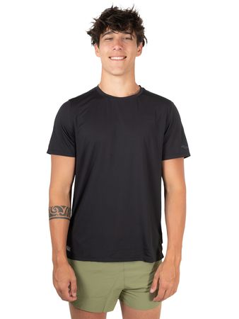 Remera Saucony Stopwatch Hombre Running Negro