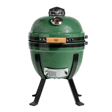Parrilla Kamado Bbq Grill Kadu K14 Ahumador Ceramico Verde