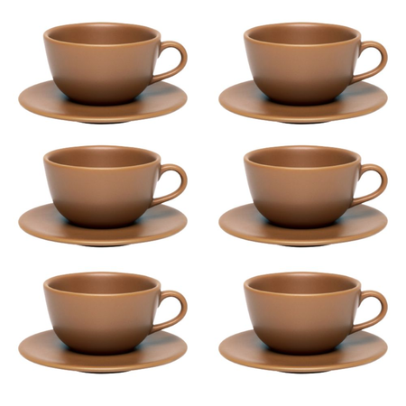 Set X6 Tazas De Té 200 Cc Con Plato Unni Avela - Oxford