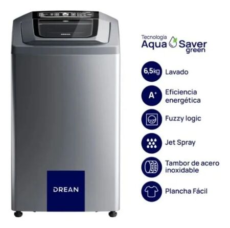 Lavarropas Automático Concept Drean Lsdr0680tso 6.5kg 800rpm Gris Oscuro