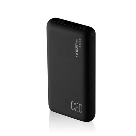 Cargador De Bateria Externo Argomtech C12 Alta Capacidad 20,000 Mah 2 Puertos A00596