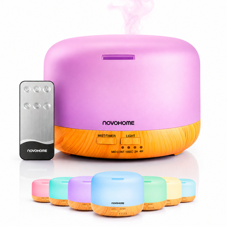 Humidificador Difusor Aromatico 300 Ml 7 Colores Novohome