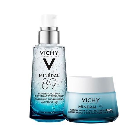 Set Hidratacion Facial Mineral 89 + Crema Rica Piel Seca Vichy