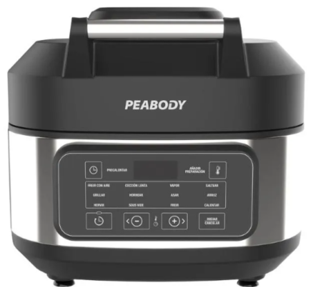 Freidora Sin Aceite Peabody PE-AFM01N 5.7Lts 1550Watts Digital