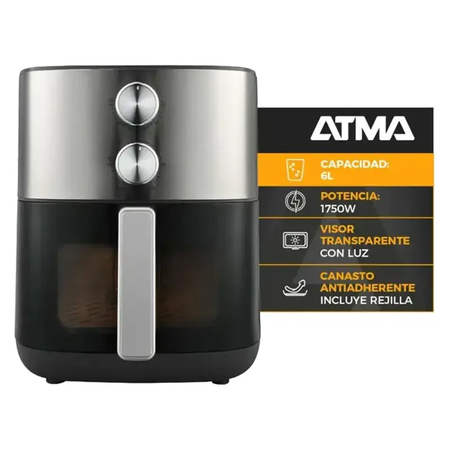 Freidora De Aire Philco Fr256Maip 6 Litros Inox