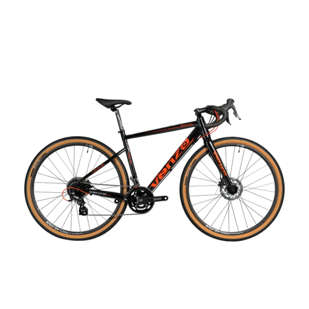 Bicicleta Gravel Venzo Talle L 52x56 R28 16V Negro/Rojo