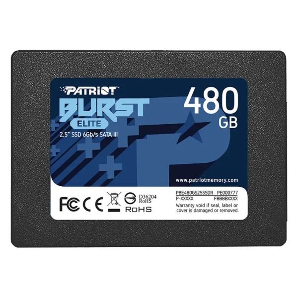 Disco SSD Patriot Elite 480GB SATA 2.5 pulgadas - Vista 1