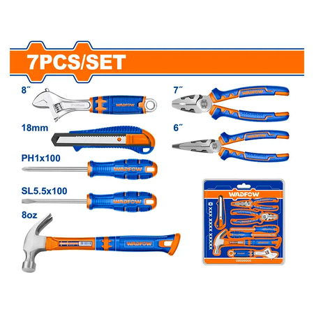 Set de Herramientas Manuales WADFOW 7 Piezas WDFWHS5307 