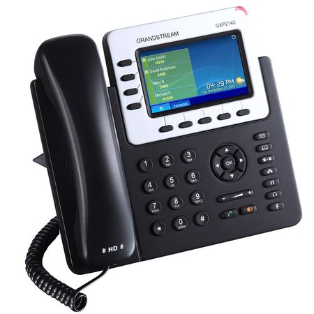 Teléfono IP Grandstream 4 Líneas POE Gigabit Pantalla Color