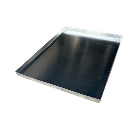 Bandeja Acero Inoxidable 30x40x2 C/ Pestaña 0.5mm Moldes Pan Plateado