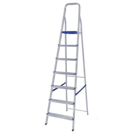 Escalera 7 Escalones Aluminio 1.76 Metros Mor 5105