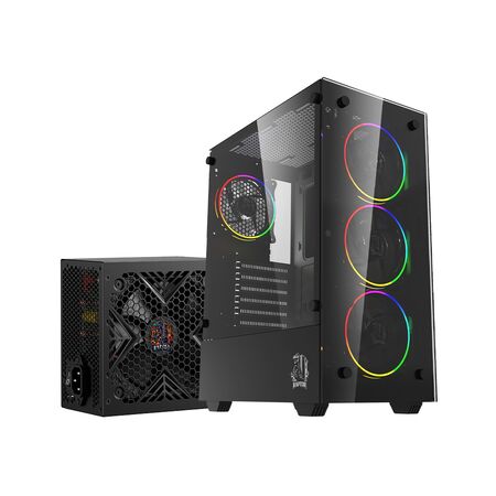 Gabinete Gamer Raptor Sentinel c|Fuente Raptor Volt 500W 80+ Bronze