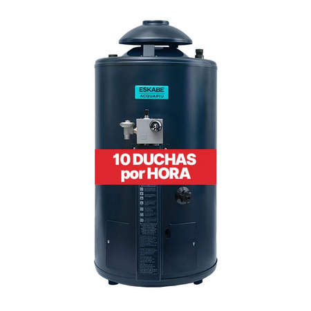 Termotanque a Gas Eskabe Alta Recuperación Salida Vertical Acquapiu Hybrid4 H700SV