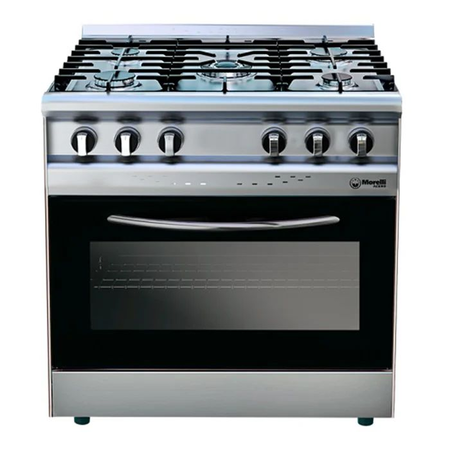 Cocina Acero Inoxidable 5 Hornallas 82 cm. de Ancho Morelli