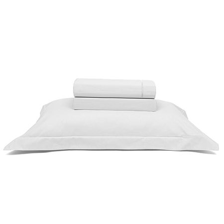 Juego de Sábanas de 230 hilos Reffin 1 plaza color Blanco