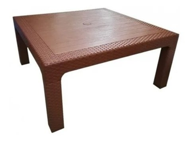 Mesa PVC Quality Plastic Ratona Ratan 70x70 - Vista 3