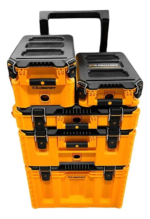 Carro Herramientas 5 Cajas Apilable Lusqtoff Lchp6-8 120kg Naranja - Vista 3
