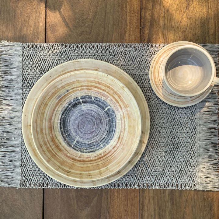 Set X6 Tazas De Té 200 Cc Con Plato Unni Puzzling - Ox - Vista 4