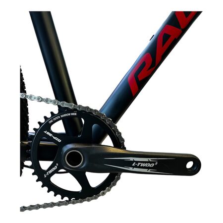 Bicicleta Raleigh Mojave 5.0 /Talle: 17"/M _ Negro/Rojo_Cuadro de Aluminio/12Vel Shimano/MonoPlato/Rod.29_ Línea 2026