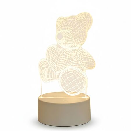 Lampara LED 3D – Figura OSITO– Luz Calida   USB