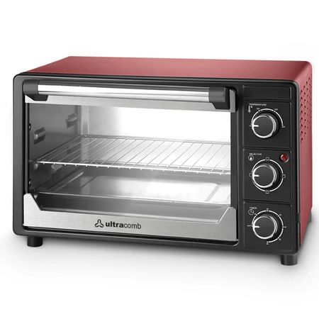 Horno Eléctrico Ultracomb 32L 1500w Negro y Rojo UC32N