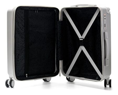 Set De Valijas Skora Hard 20 Pulg Y Beauty Case Plata 41454