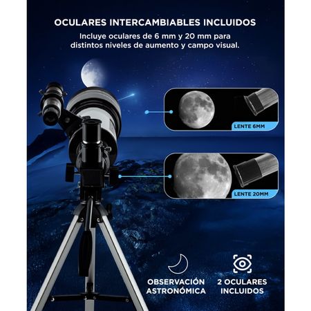 Telescopio Reflector Gadnic 300x70 Fácil De Montar