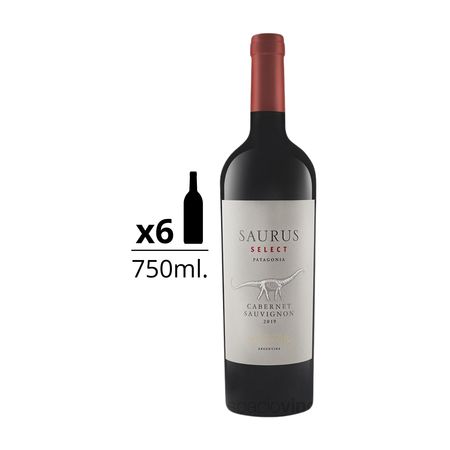 Vino Tinto Saurus Select Cabernet Sauvignon Caja x 6