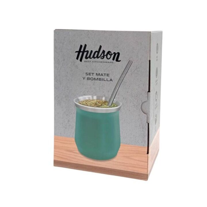 Set En Caja Mate/Bombilla Hudson Vaso Acero VERDE - Vista 3