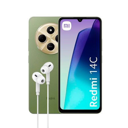 Combo Redmi 14C 4+256GB Sage Green + Auriculares Dekkin USB-C