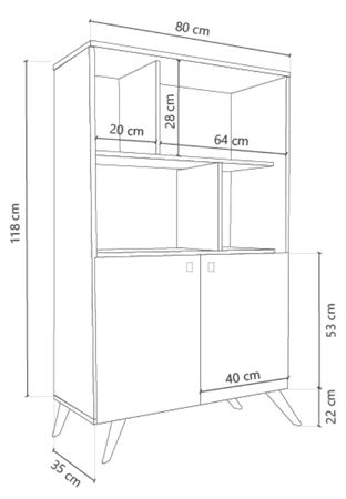 Biblioteca Escandinava Delos 885 Dl885 Gris Cubanita