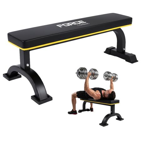Banco Plano Gimnasio Gadnic 300 kg Banca Estructura Acero Barra Tapizado PU