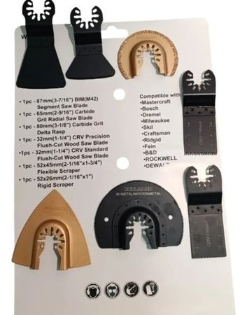 Set Ruhlmann de Hojas Sierra Oscilante Corte 7 Piezas