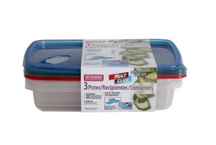 Set de 3 hermeticos rectangulares