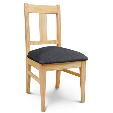 Silla de Comedor Euro lustre Natural Tapizado Shot Nickel Espacity