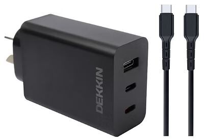 Cargador Portatil 65w + Cable Usb C- C Ki-073 Dekkin