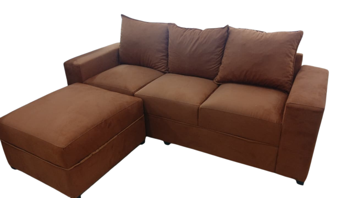 Sillon Milan tres cuerpos con camastro color terracota - Vista 1