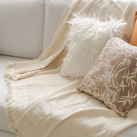 Manta Cubre Sillon Rustica Colcha Cubre Cama 150cm Natural