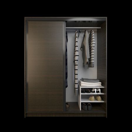 Placard Corredizo 1,50 2 Cajones Wengue Habano Tables