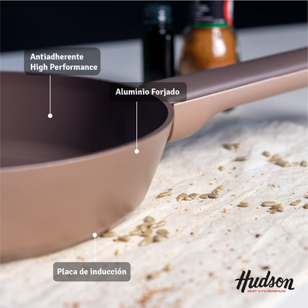 Sartén 20 Cm Aluminio Antiadherente Inducción Gala Hudson Rosa