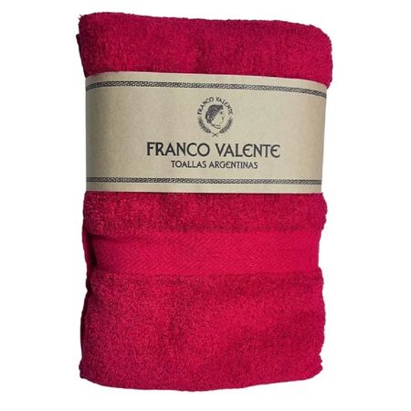 SET TOALLA Y TOALLON FRANCO VALENTE BERMELLON