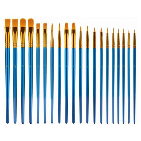 Set x20 de Pinceles Para Artistas Gadnic ART07 De Aceite Acuarela 