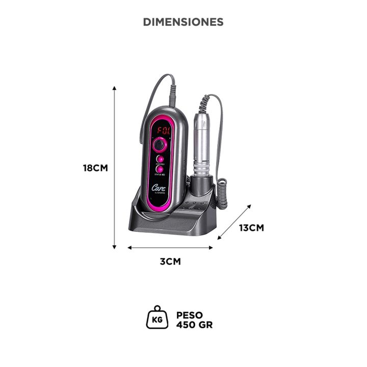 Torno de Uñas Gadnic Portátil Recargable 30000 RPM - Vista 6