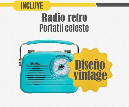 Radio Portátil Suono Bluetooth Vintage Retro Parlante Usb Aux Recargable