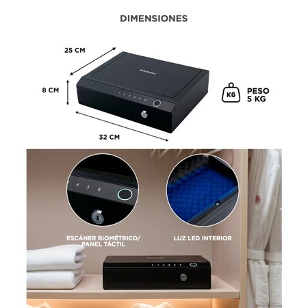 Caja Fuerte Digital Gadnic 3 Aperturas Con Iluminación LED